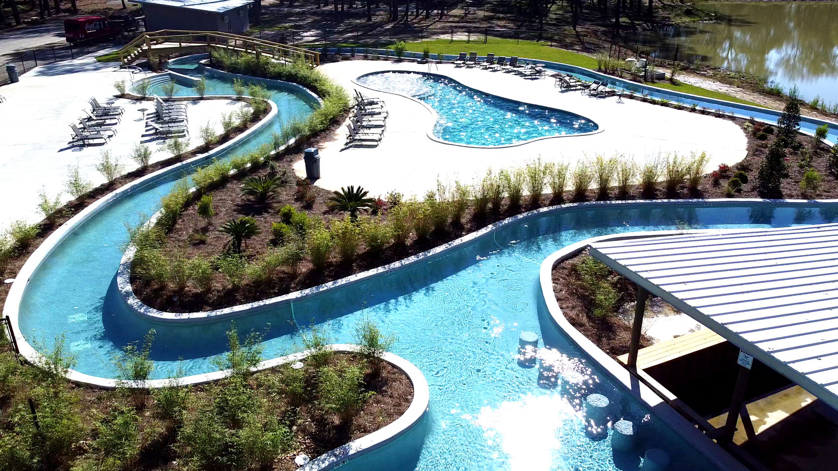 Lazy River at Fireside RV Resort SwimUp Bar, Pools