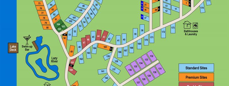 Map of Fireside RV Resort in Robert, Louisiana