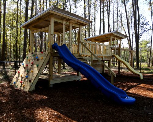 Playground at Fireside RV Resort campground in Robert, Louisiana