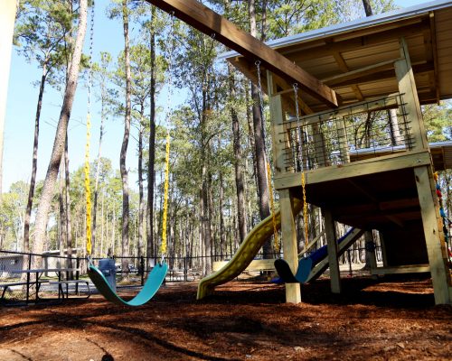 Playground at Fireside RV Resort campground in Robert, Louisiana