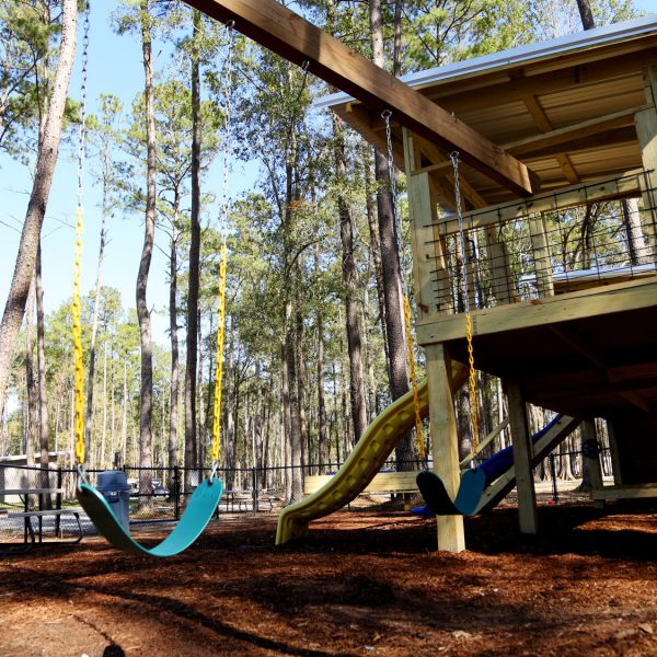 Playground at Fireside RV Resort campground in Robert, Louisiana