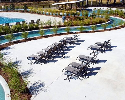 Lazy river at Fireside RV Resort campground in Robert, Louisiana