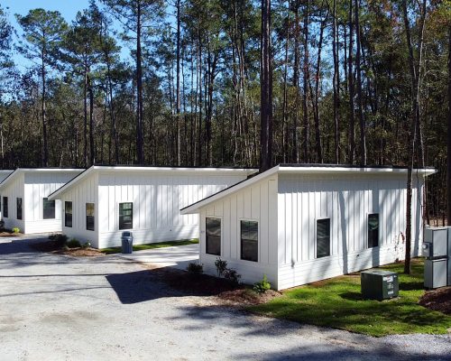 Cabins at Fireside RV Resort campground in Robert, Louisiana