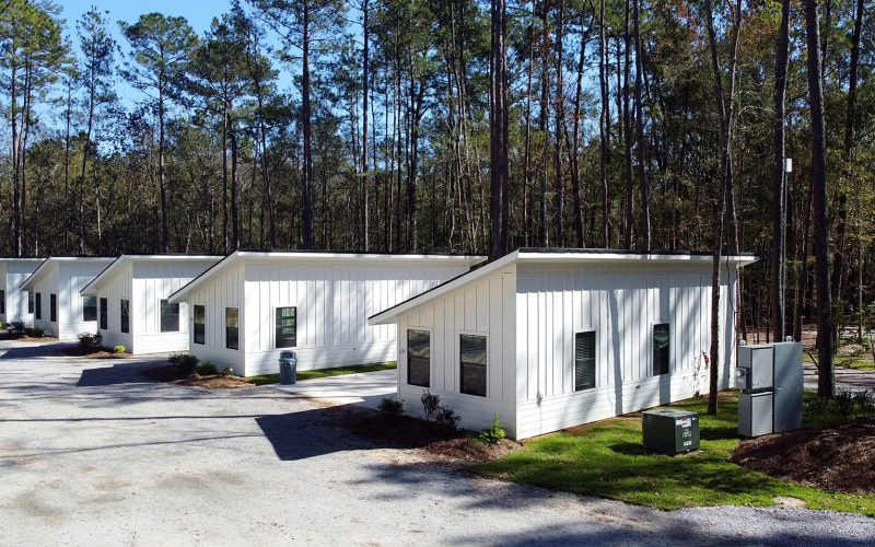 Cabins at Fireside RV Resort campground in Robert, Louisiana