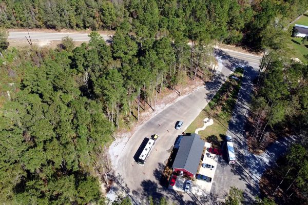 Welcome center at Fireside RV Resort campground in Robert, Louisiana