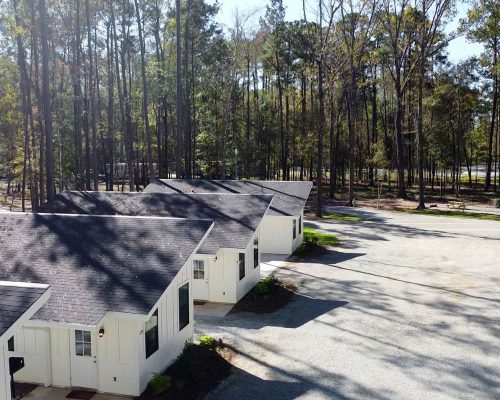 Cabins at Fireside RV Resort campground in Robert, Louisiana