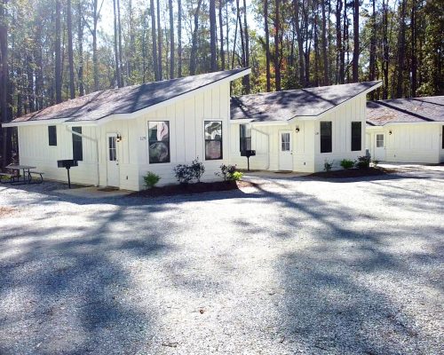 Cabins at Fireside RV Resort campground in Robert, Louisiana