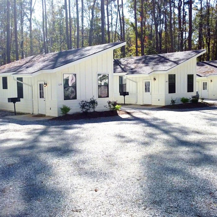 Cabins at Fireside RV Resort campground in Robert, Louisiana